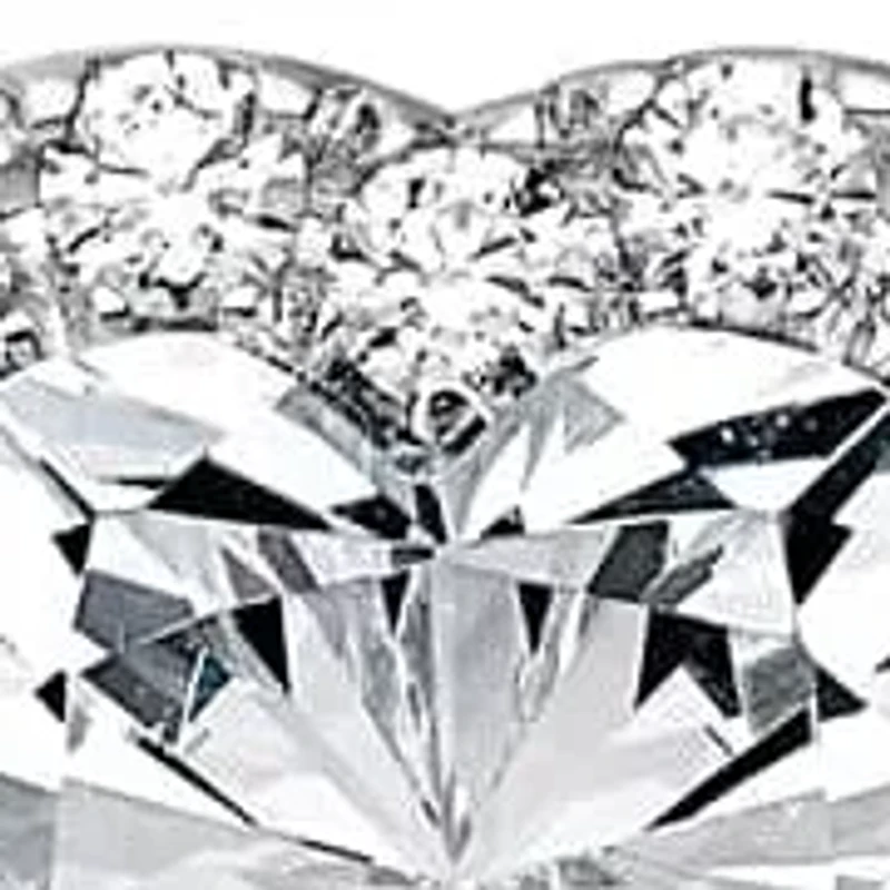 Lab Created ct. t.w. Grown Diamond VS+ F+ Heart Halo Post Earrings 14K Gold