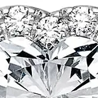 Lab Created ct. t.w. Grown Diamond VS+ F+ Heart Halo Post Earrings 14K Gold