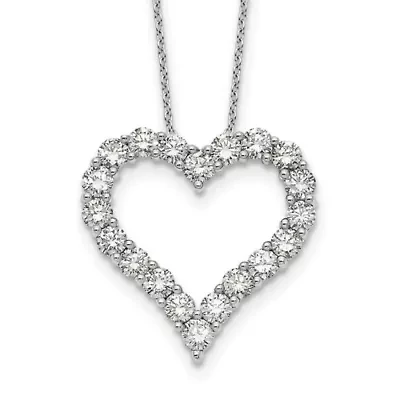 Lab Created 2 ct. t.w. Grown Diamond VS/SI+ G+ 18-inch Heart Necklace 14K Gold