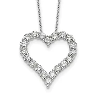 Lab Created 2 ct. t.w. Grown Diamond VS/SI+ G+ 18-inch Heart Necklace 14K Gold