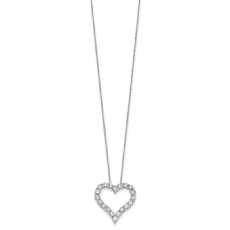 Lab Created 2 ct. t.w. Grown Diamond VS/SI+ G+ 18-inch Heart Necklace 14K Gold