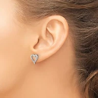 Lab Created 1/10 ct. t.w. Grown Diamond VS/SI+ G+ Heart Post Earrings 14K Gold