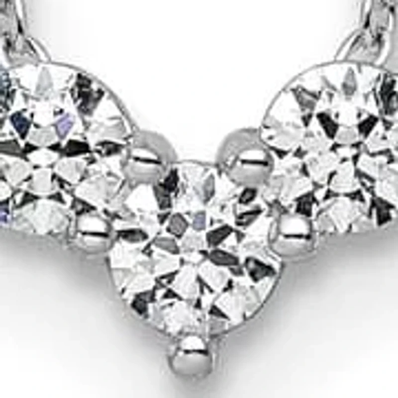 Lab Created 3 ct. t.w. Grown Diamond VS/SI+ G+ 18-inch Heart Necklace 14K Gold