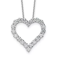 Lab Created 3 ct. t.w. Grown Diamond VS/SI+ G+ 18-inch Heart Necklace 14K Gold