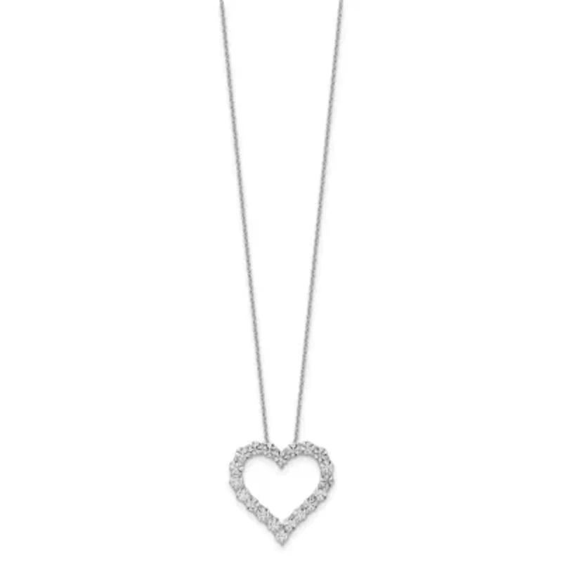 Lab Created 3 ct. t.w. Grown Diamond VS/SI+ G+ 18-inch Heart Necklace 14K Gold