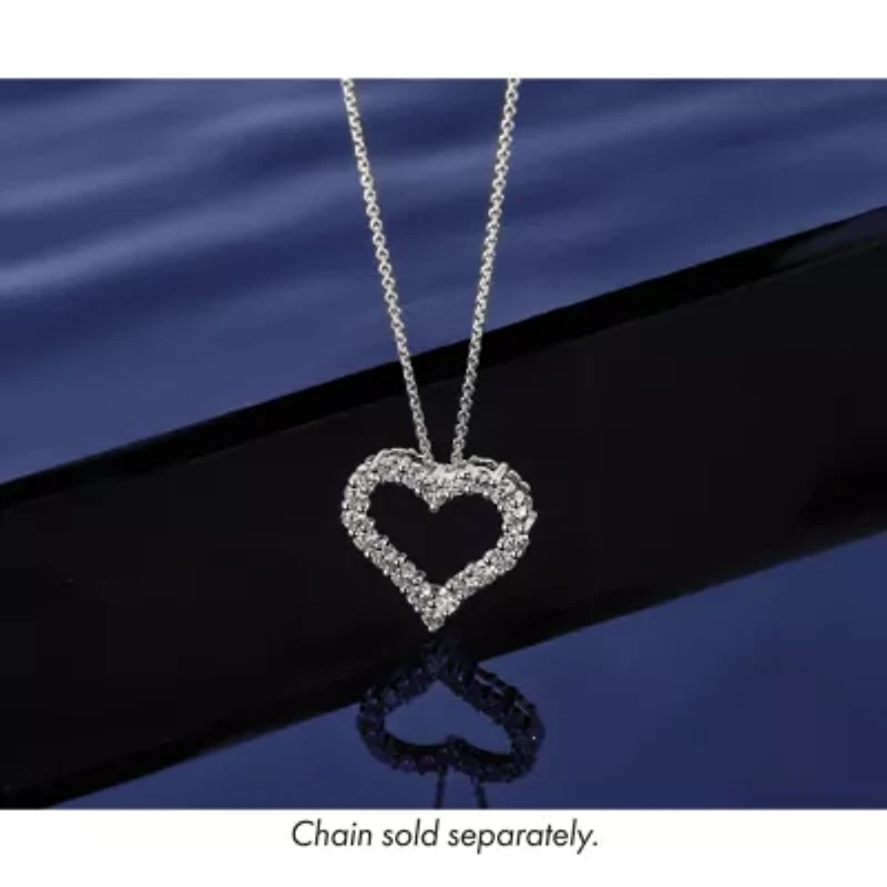 Lab Created 1 ct. t.w. Grown Diamond VS/SI+ G+ 18-inch Heart Necklace 14K Gold