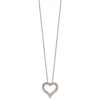 Lab Created 1.53 ct. t.w. Grown Diamond VS/SI+ G+ 18-inch Heart Necklace 14K Gold