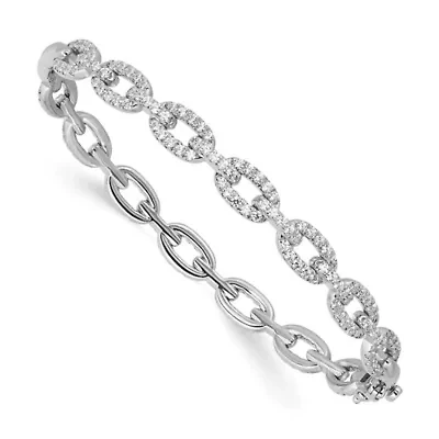 Lab Created 2.16 ct. t.w. Grown Diamond VS+ F+ 6.75-inch Link Bracelet 14K Gold
