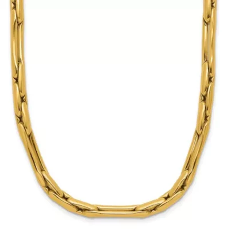14K Yellow Gold Polished Fancy Link Necklace