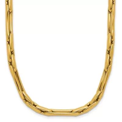 14K Yellow Gold Polished Fancy Link Necklace