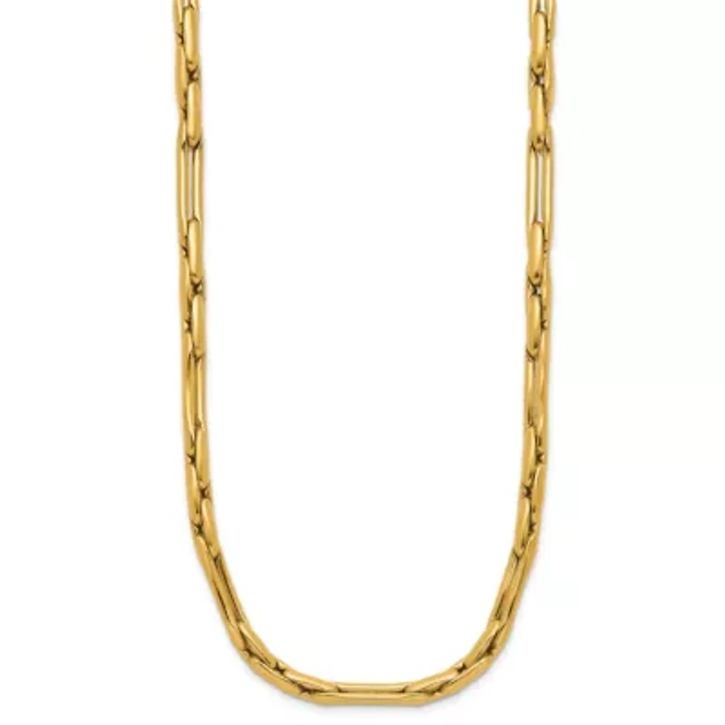 14K Yellow Gold Polished Fancy Link Necklace