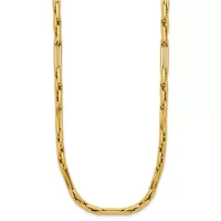 14K Yellow Gold Polished Fancy Link Necklace