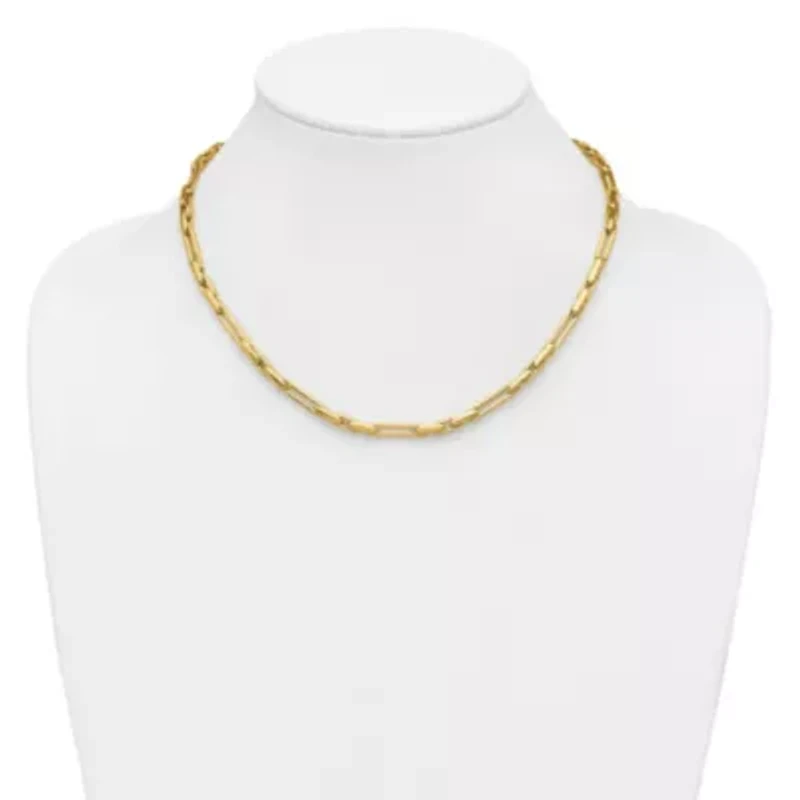 14K Yellow Gold Polished Fancy Link Necklace