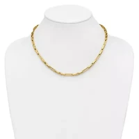 14K Yellow Gold Polished Fancy Link Necklace