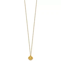 14K Yellow Gold Polished Bell 16-inch with 2-inch Ext. Necklace