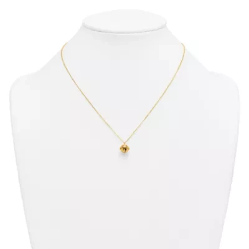 14K Yellow Gold Polished Bell 16-inch with 2-inch Ext. Necklace