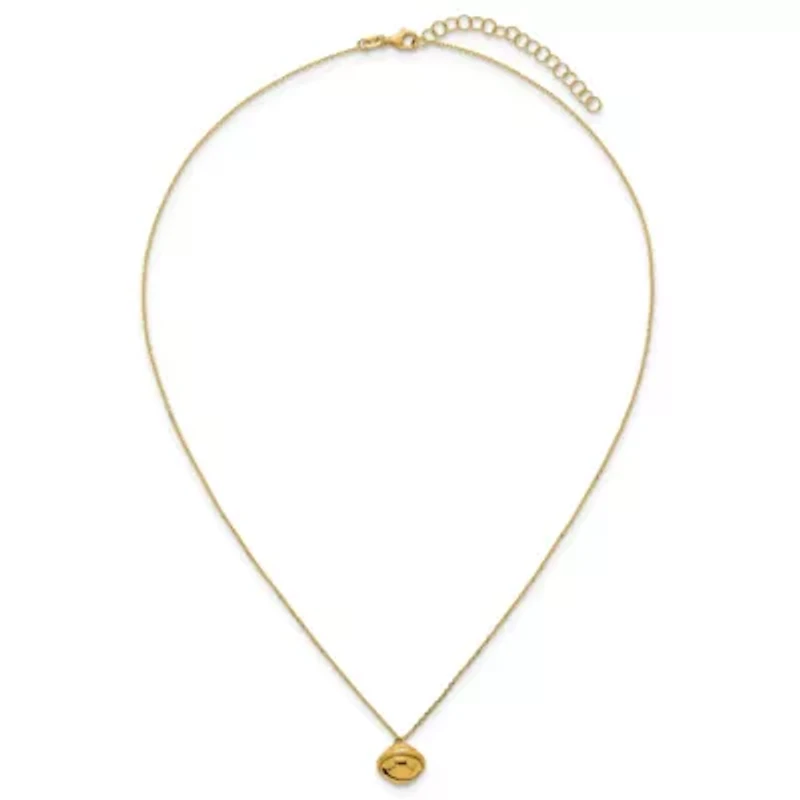 14K Yellow Gold Polished Bell 16-inch with 2-inch Ext. Necklace