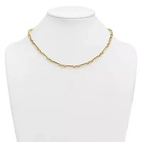 14K Yellow Gold Polished Oval Link 18-inch Necklace