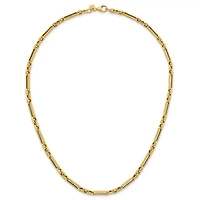14K Yellow Gold Polished Oval Link 18-inch Necklace
