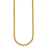 14K Yellow Gold Polished 4mm Link 18.25-inch Necklace