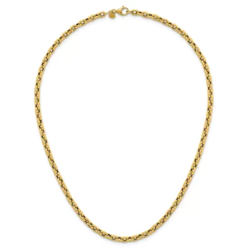 14K Yellow Gold Polished 4mm Link 18.25-inch Necklace