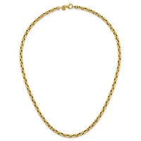 14K Yellow Gold Polished 4mm Link 18.25-inch Necklace