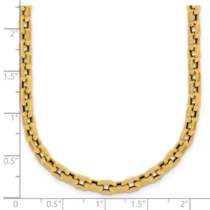14K Yellow Gold Polished 4mm Link 18.25-inch Necklace