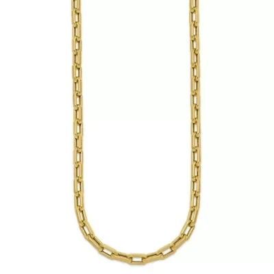 14K Yellow Gold Polished 5mm Oval Link 18-inch Necklace