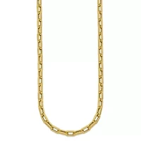 14K Yellow Gold Polished 5mm Oval Link 18-inch Necklace