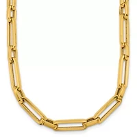14K Yellow Gold Polished 5.22mm Mixed Link 18-inch Necklace