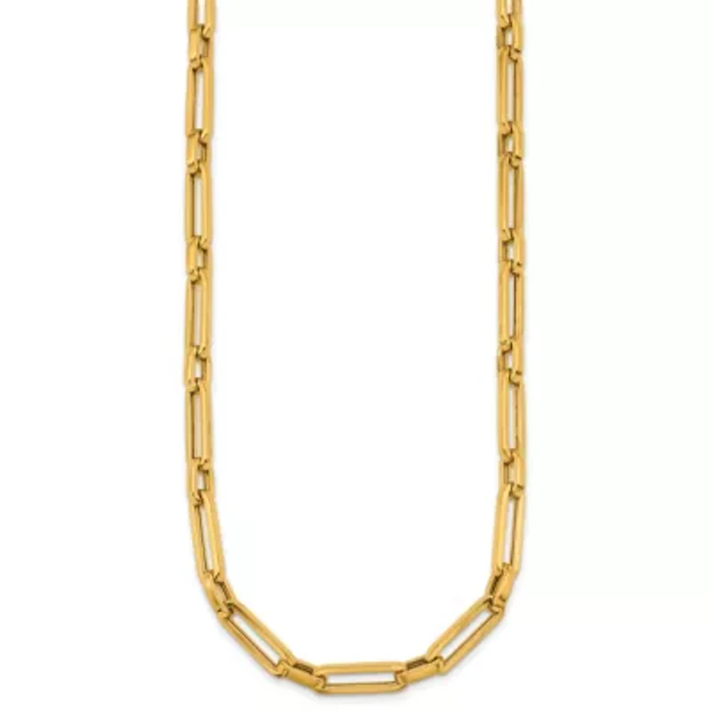 14K Yellow Gold Polished 5.22mm Mixed Link 18-inch Necklace