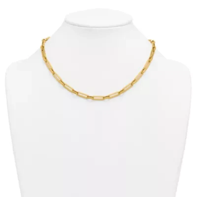 14K Yellow Gold Polished 5.22mm Mixed Link 18-inch Necklace