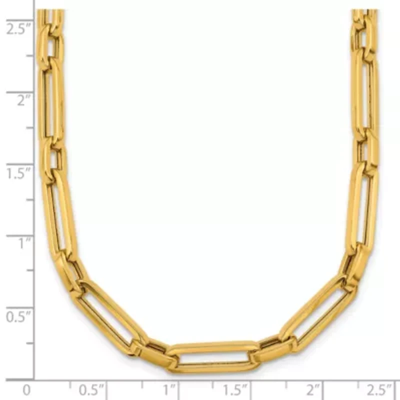 14K Yellow Gold Polished 5.22mm Mixed Link 18-inch Necklace