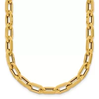 14K Yellow Gold Polished 1.8mm Geometric Link 18-inch with 0.5-inch Ext. Necklace