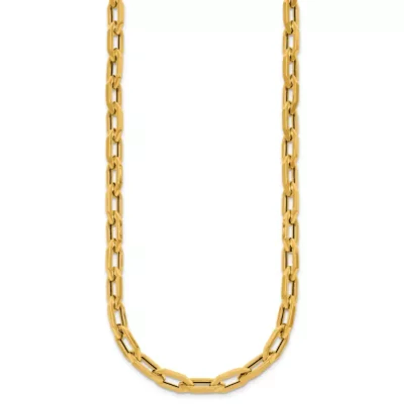 14K Yellow Gold Polished 1.8mm Geometric Link 18-inch with 0.5-inch Ext. Necklace