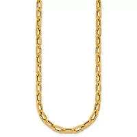 14K Yellow Gold Polished 1.8mm Geometric Link 18-inch with 0.5-inch Ext. Necklace
