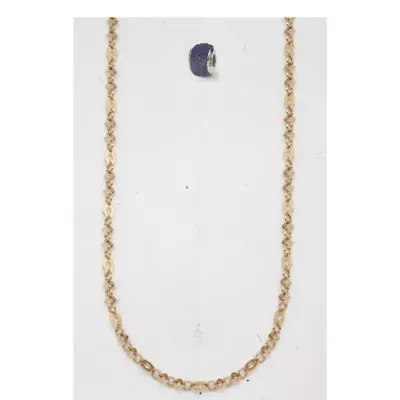 14K Yellow Gold Polished Mixed Geometric Link 18-inch Necklace