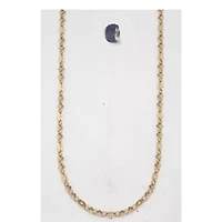 14K Yellow Gold Polished Mixed Geometric Link 18-inch Necklace