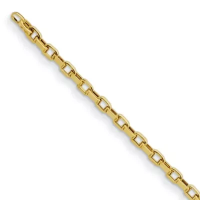 14K Yellow Gold 4.6mm Oval Link 7.5 Inch Bracelet