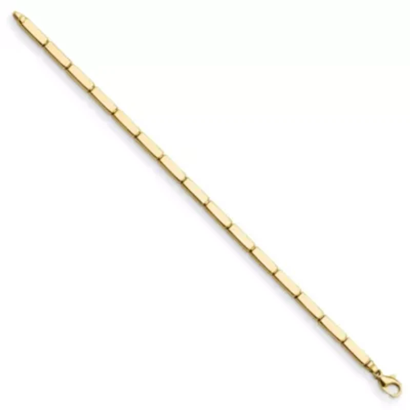 14K Yellow Gold 4mm Multi-bar 7.5 Inch Bracelet