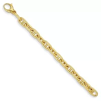14K Yellow Gold 10mm Anchor Link 8 Inch Bracelet