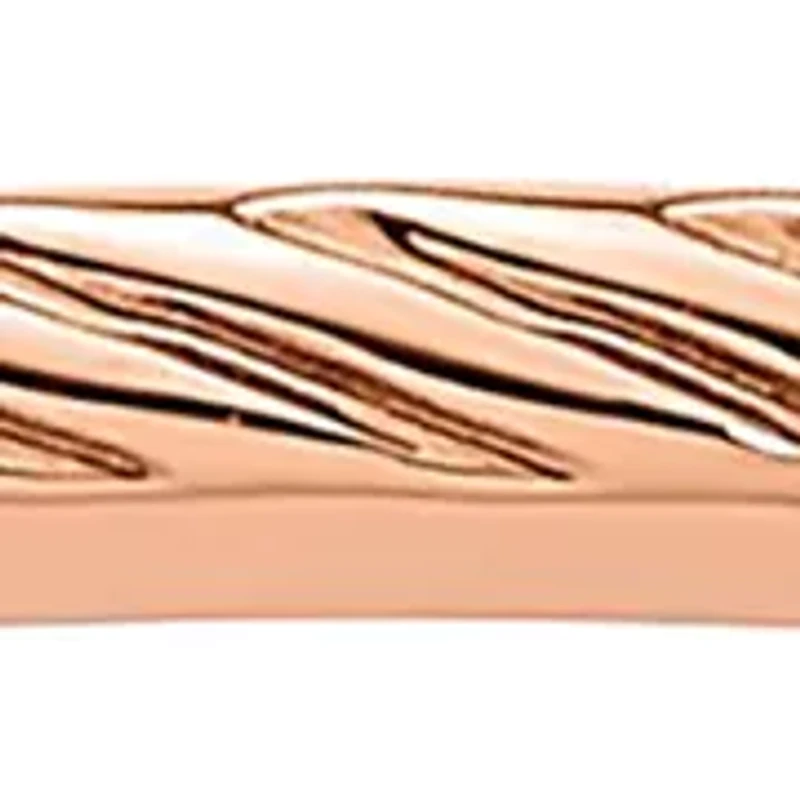 10K Gold 1.2mm Twisted Wire Pattern Stackable Band