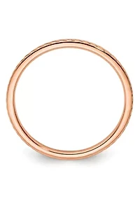 10K Gold 1.2mm Twisted Wire Pattern Stackable Band