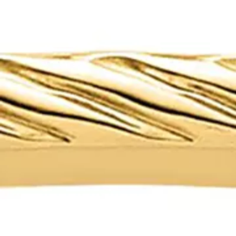 10K Gold 1.2mm Twisted Wire Pattern Stackable Band