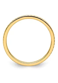 10K Gold 1.2mm Twisted Wire Pattern Stackable Band