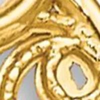 14K Yellow Gold Polished Heart 10 Inch Anklet