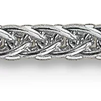 Men's 14K White Gold 2 mm Wheat Chain Bracelet