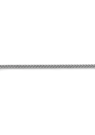 Men's 14K White Gold 2 mm Wheat Chain Bracelet