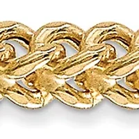 Mens 14K Yellow Gold 3 Millimeter Hollow Franco Chain Bracelet