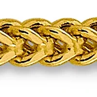 Mens 14K Yellow Gold Millimeter Hollow Franco Chain Bracelet